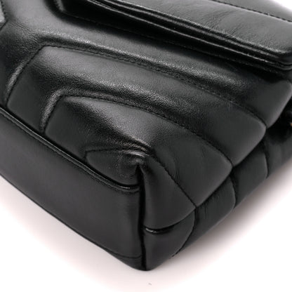 Saint Laurent Calfskin Y Quilted Monogram Monochrome Toy Loulou Crossbody Bag Black 11 of 11