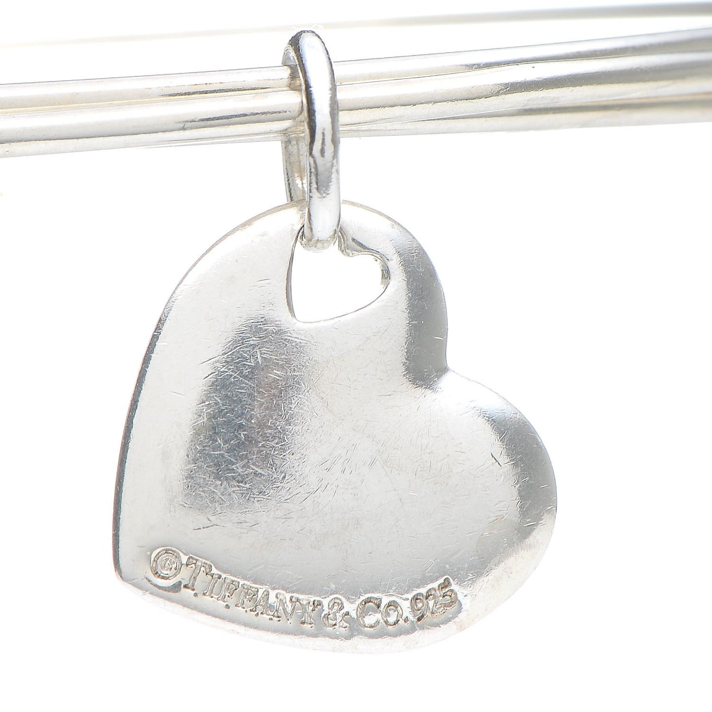 Sterling Silver Heart Triple Bangle Bracelet