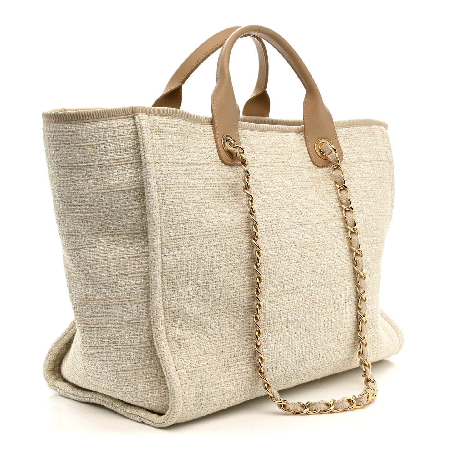 Canvas Medium Deauville Tote Light Beige
