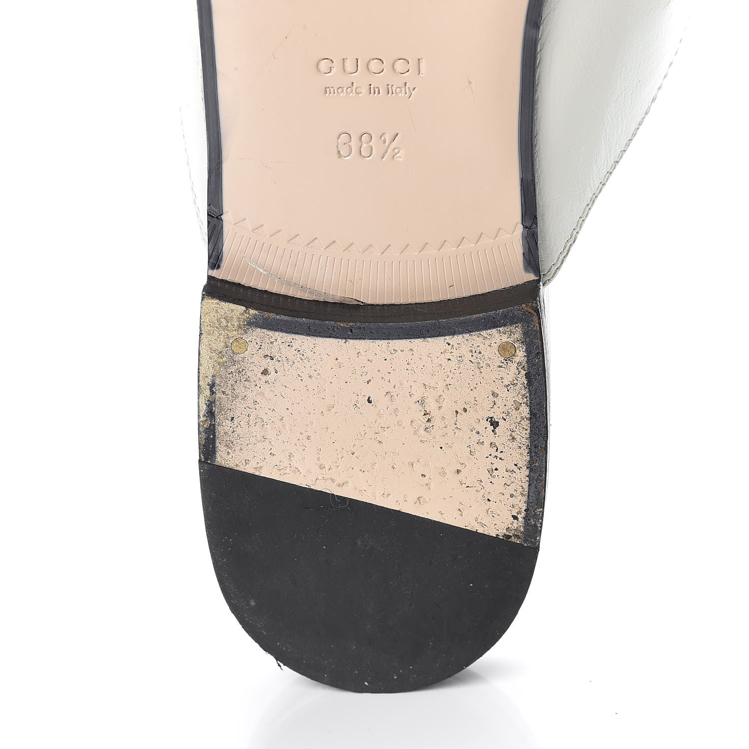 Gucci Goatskin Bee Star Embroidered Womens Princetown Slippers 38.5 Mystic White 16 of 19