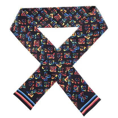 Louis Vuitton Silk Monogram Rainbow Bandeau Black 1 of 4