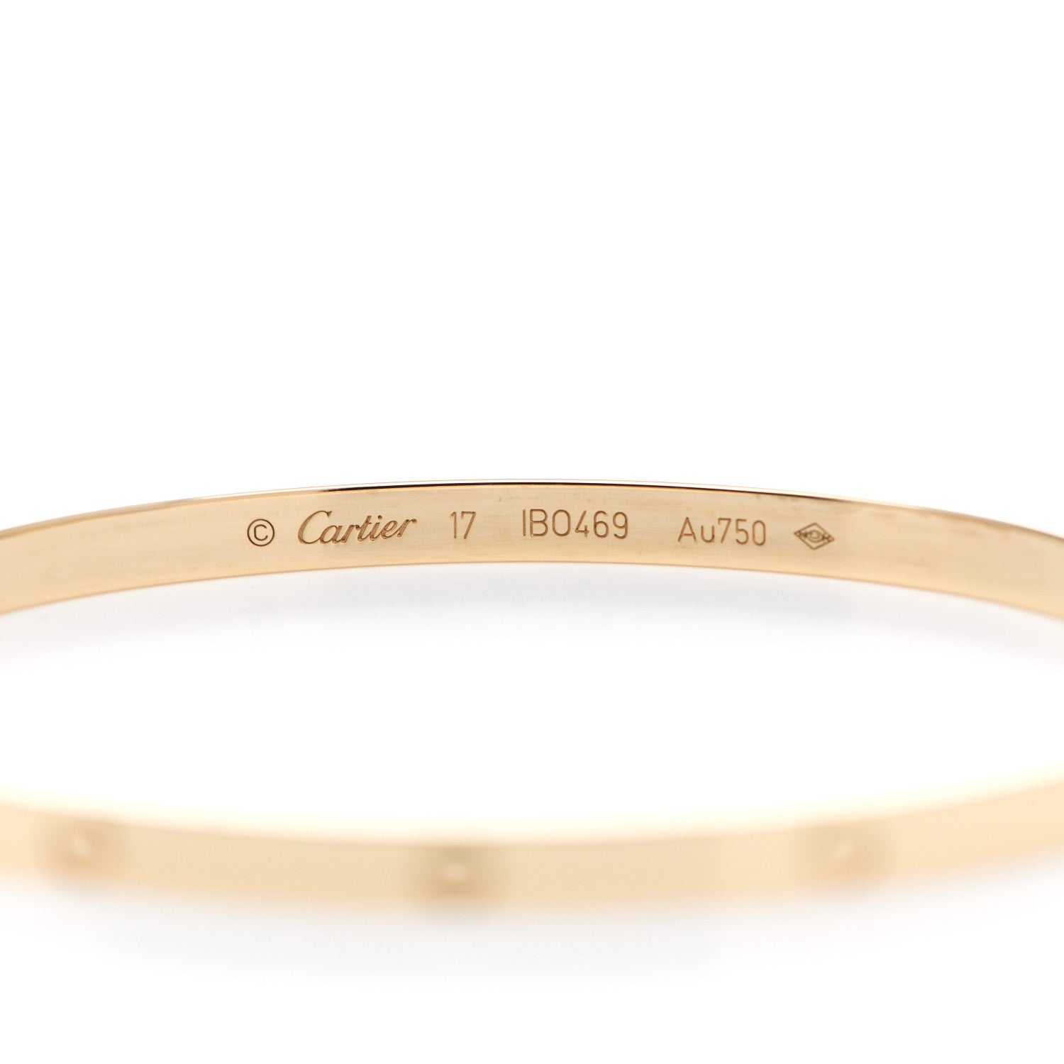 Cartier 18K Yellow Gold Small LOVE Bracelet 17 4 of 5