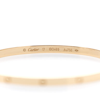 Cartier 18K Yellow Gold Small LOVE Bracelet 17 4 of 5
