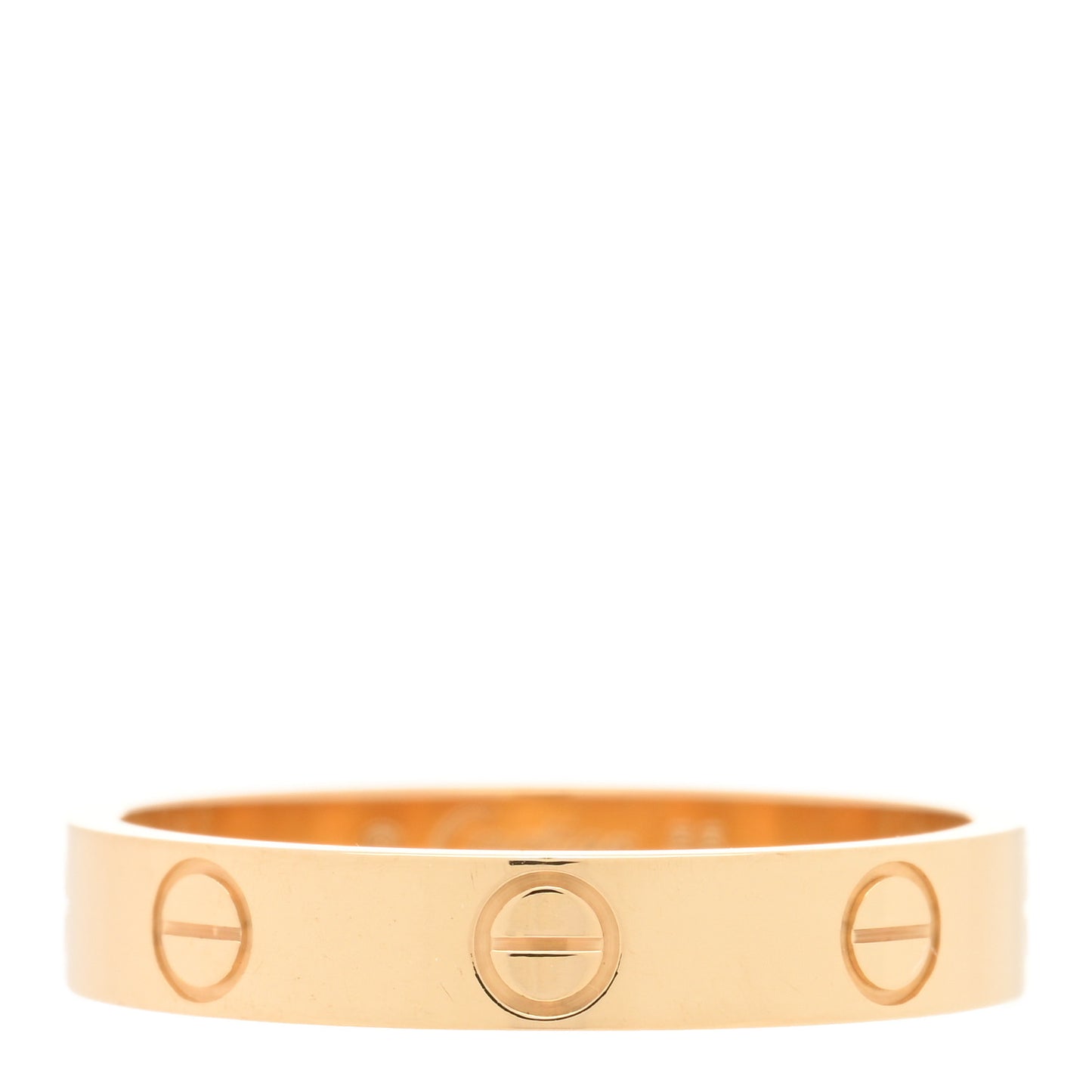 18K Yellow Gold 3.5mm LOVE Wedding Band Ring 55 7.25