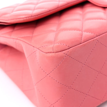 Chanel Lambskin Quilted Jumbo Double Flap Pink 8 of 16
