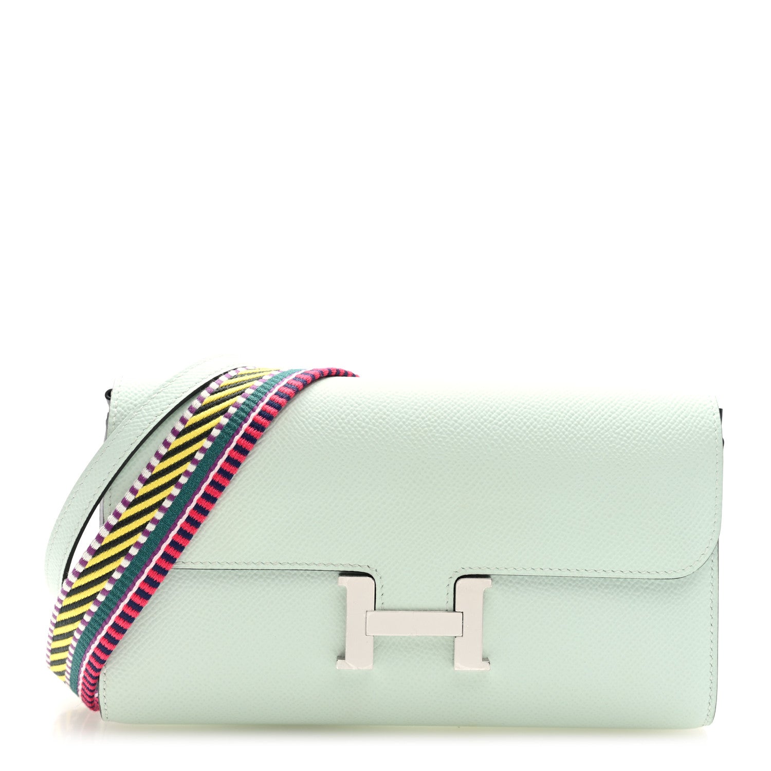 Hermes Epsom Cavale Constance Long Wallet To Go Vert Peppermint 1 of 10