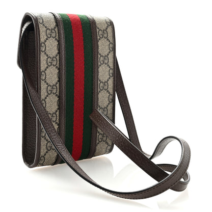 Gucci GG Supreme Monogram Web Mini Ophidia Crossbody Bag Beige New Acero 2 of 8