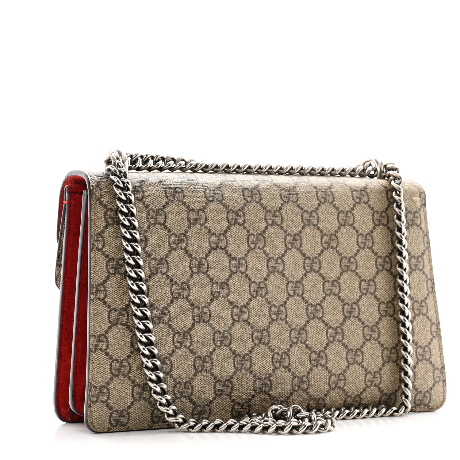 Gucci GG Supreme Monogram Small Dionysus Shoulder Bag Red 3 of 13
