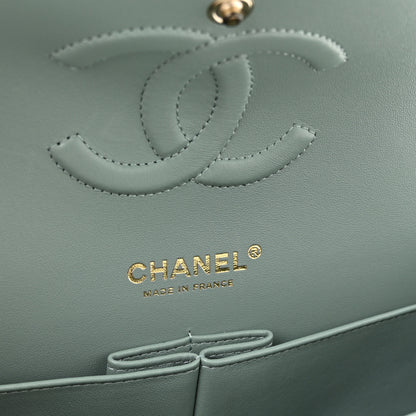 Chanel Caviar Quilted Medium Double Flap Dark Green 6 of 10