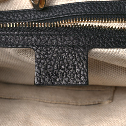 Gucci Pebbled Calfskin Medium Soho Chain Shoulder Bag Black 6 of 11