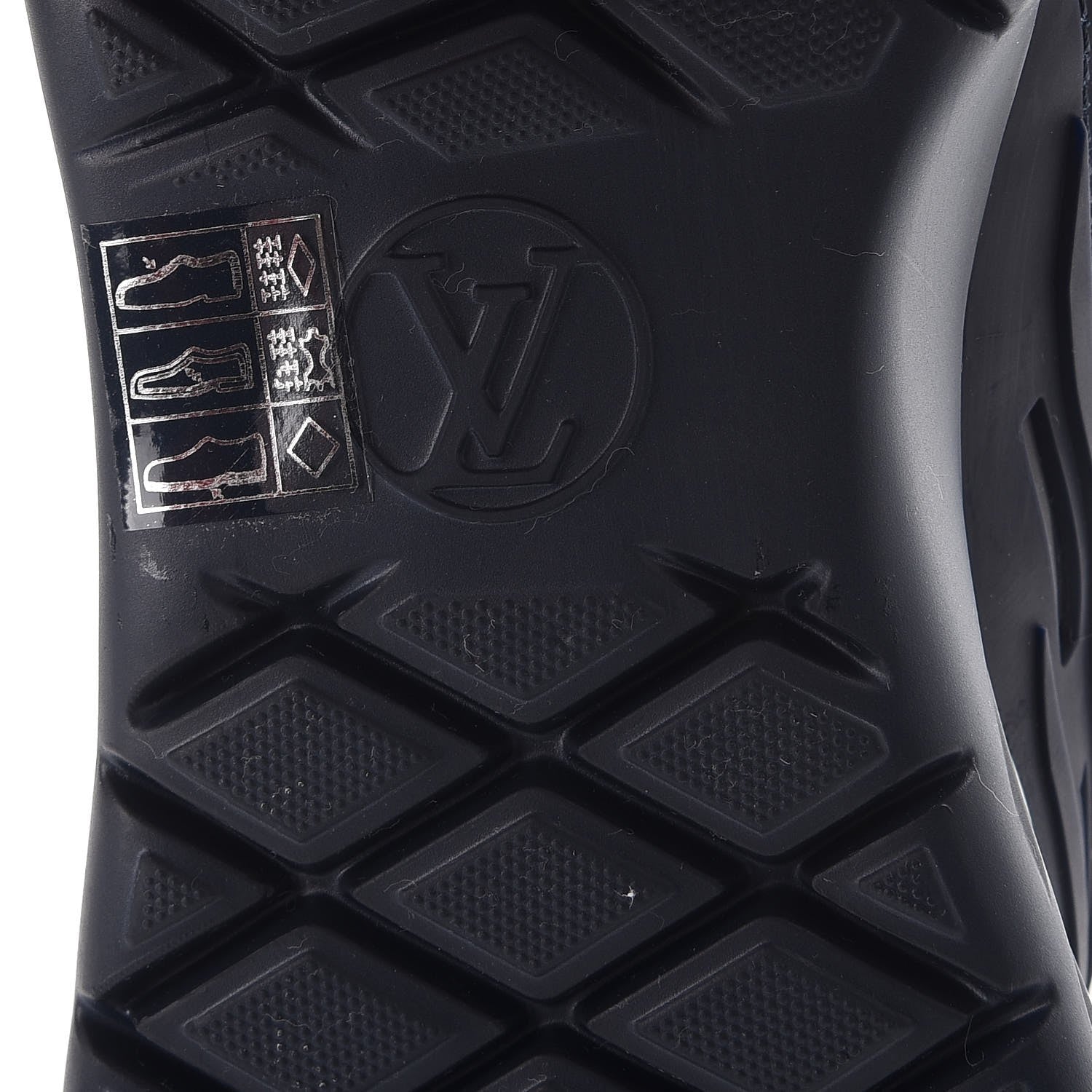 Louis Vuitton Neoprene Mesh Rubber Fastlane Low Sneakers 37 Marine 6 of 9