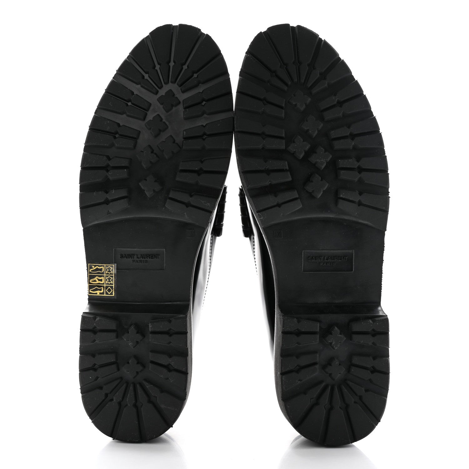 Saint Laurent Glazed Calfskin Chunky Le Loafer Penny Slippers 39 Black 6 of 12