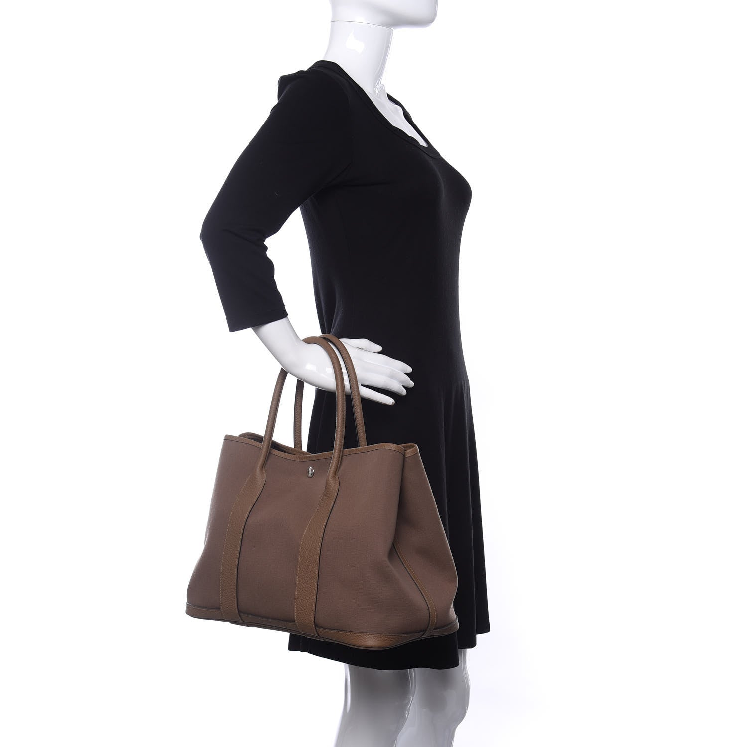 Hermes Toile Vache Garden Party 36 MM Etoupe 2 of 9