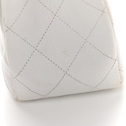 Chanel Caviar Quilted Jumbo Double Flap White 19 of 32