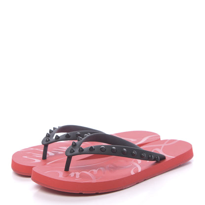 Christian Louboutin Rubber Spike Loubi Donna Flip Flop 37 Black 3 of 8