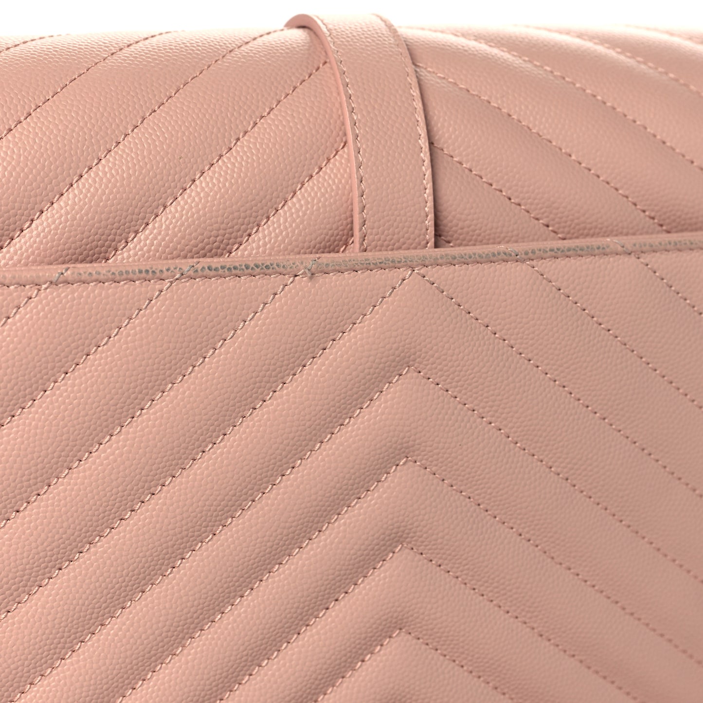 Grain De Poudre Matelasse Chevron Large Monogram Satchel Pale Pink