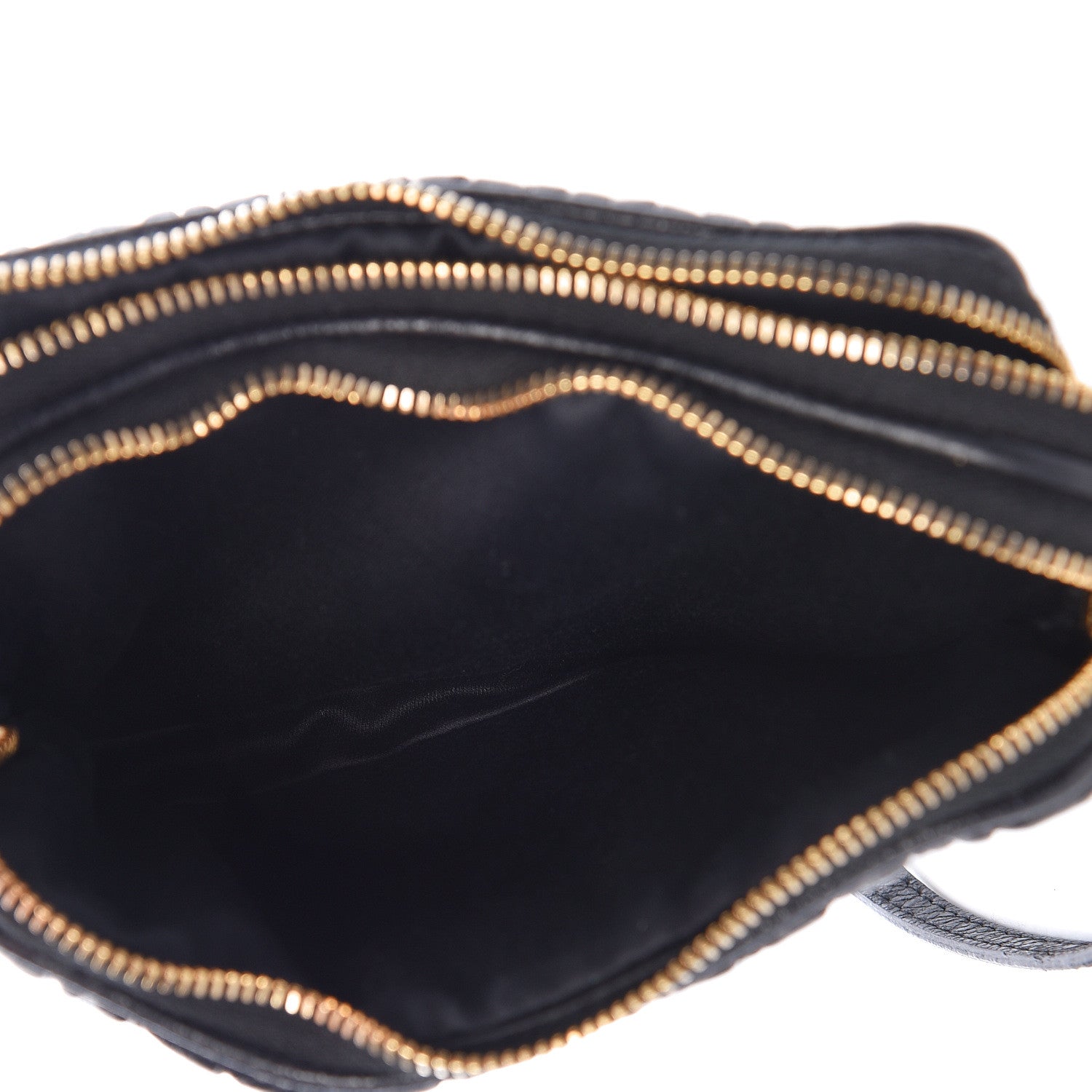Miu Miu Vitello Lux Matelasse Double Zip Wristlet Black 6 of 9