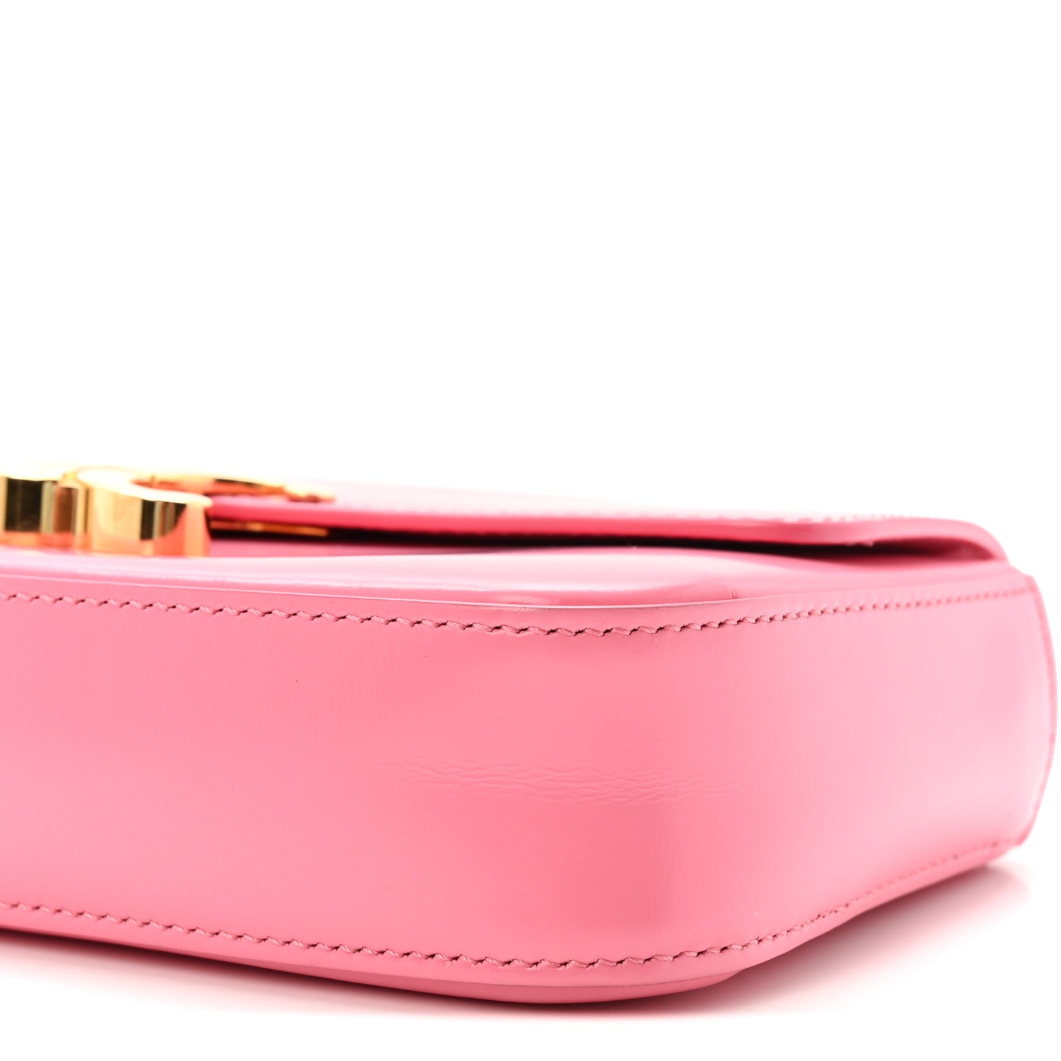 Celine Shiny Calfskin Triomphe Chain Shoulder Bag Flamingo 10 of 10