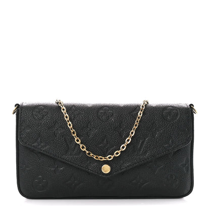 Louis Vuitton Empreinte Pochette Felicie Chain Wallet Black 3 of 15
