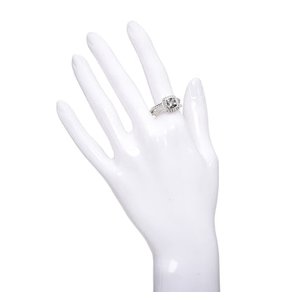 David Yurman Sterling Silver Diamond Prasiolite 7mm Petite Albion Ring 54 7 2 of 5