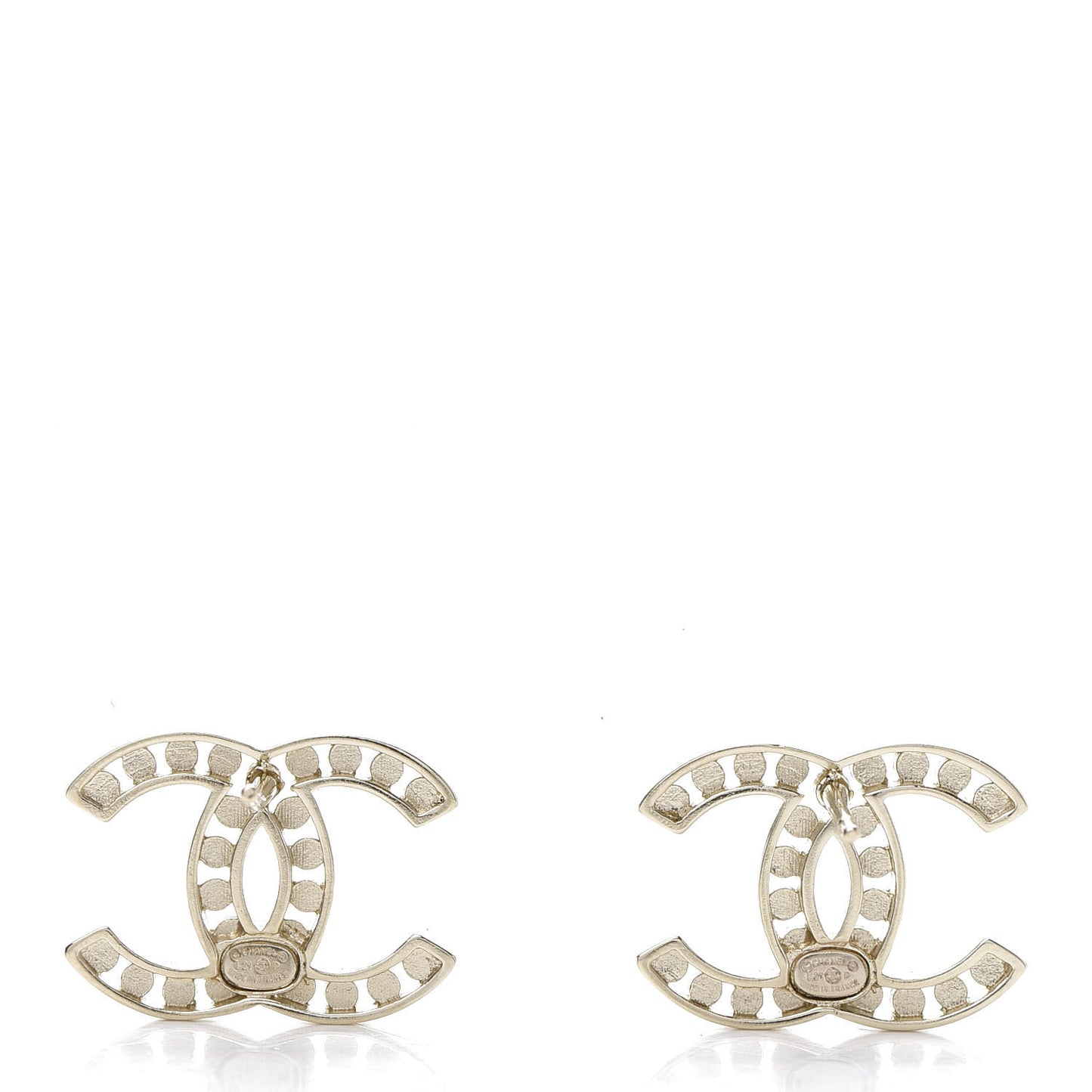 Crystal CC Large Earrings Gold