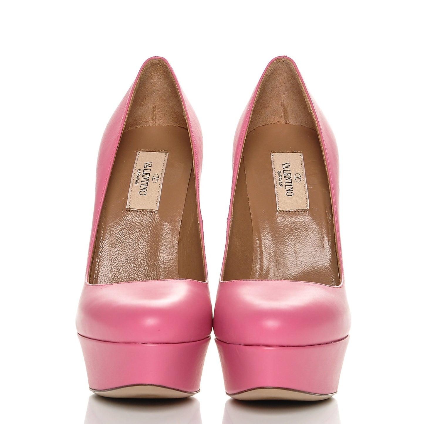 Calfskin Platform Pumps 37.5 Bubblegum