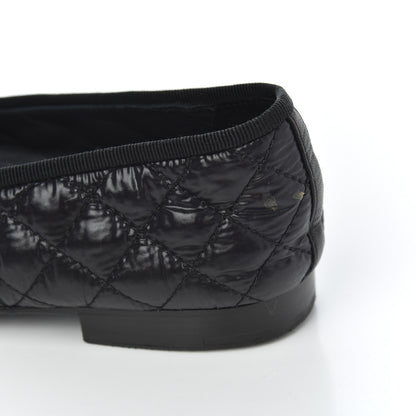 Chanel Nylon Quilted Cap Toe Ballerina Flats 41 Black 16 of 21