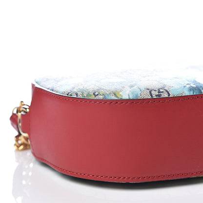 Gucci GG Supreme Monogram Blooms Mini Chain Shoulder Bag Beige Blue Navy Hibiscus Red 7 of 9