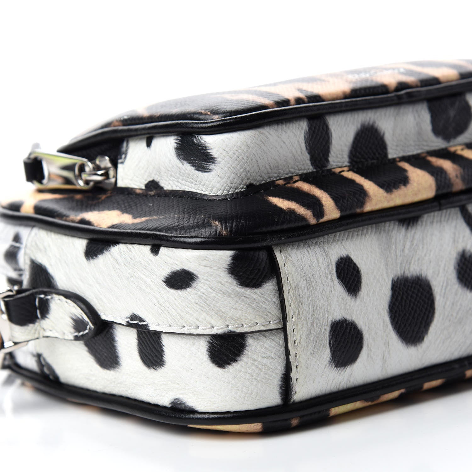 Burberry Calfskin Leopard Print Small Camera Bag Honey Black 6 of 10