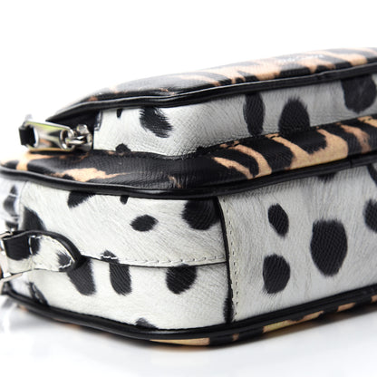 Burberry Calfskin Leopard Print Small Camera Bag Honey Black 6 of 10