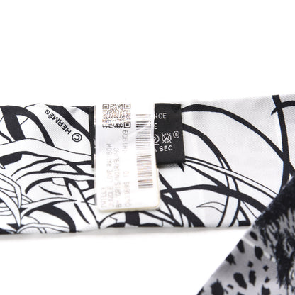 Hermes Silk Jungle Love Rainbow Twilly Gris Black White 2 of 3