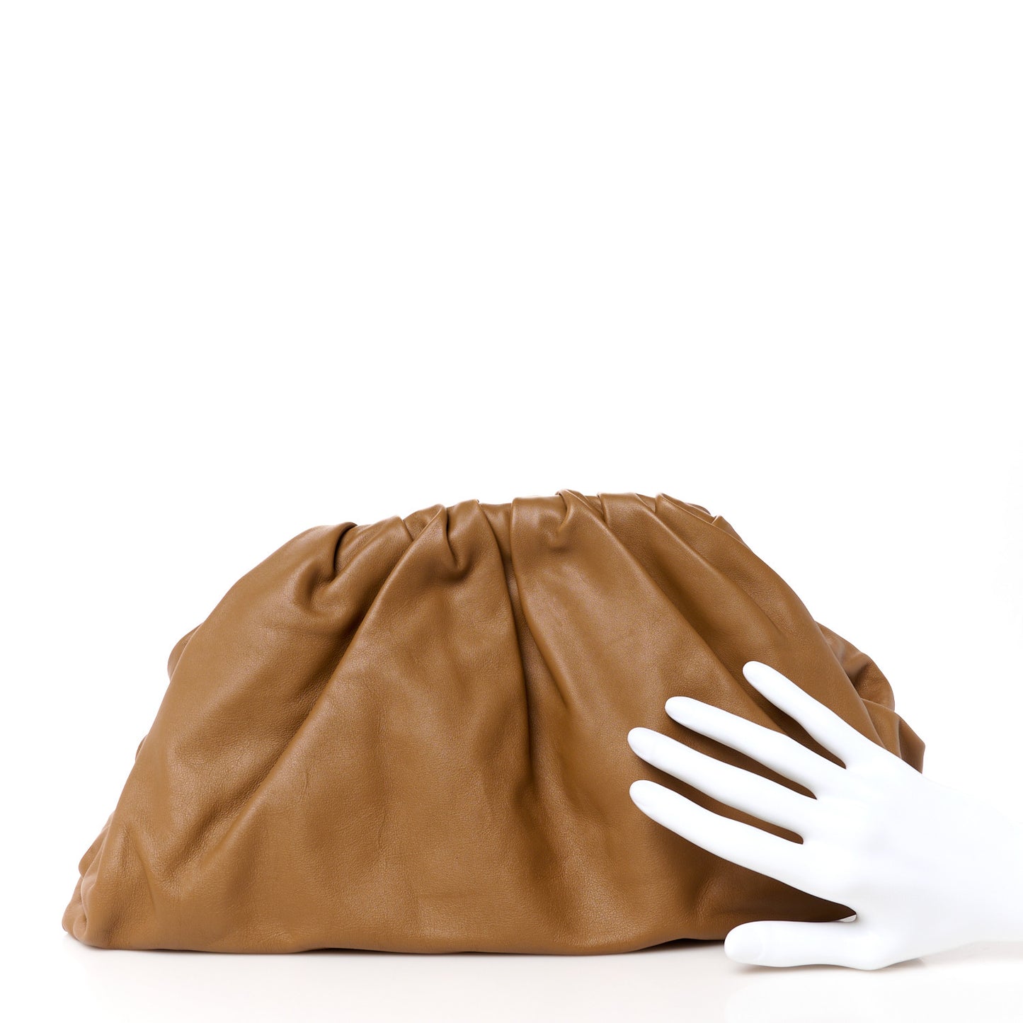 Smooth Butter Calf The Pouch Oversized Clutch Teak