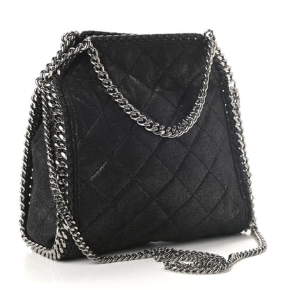 Stella McCartney Shaggy Deer Quilted Mini Falabella Tote Black 3 of 9