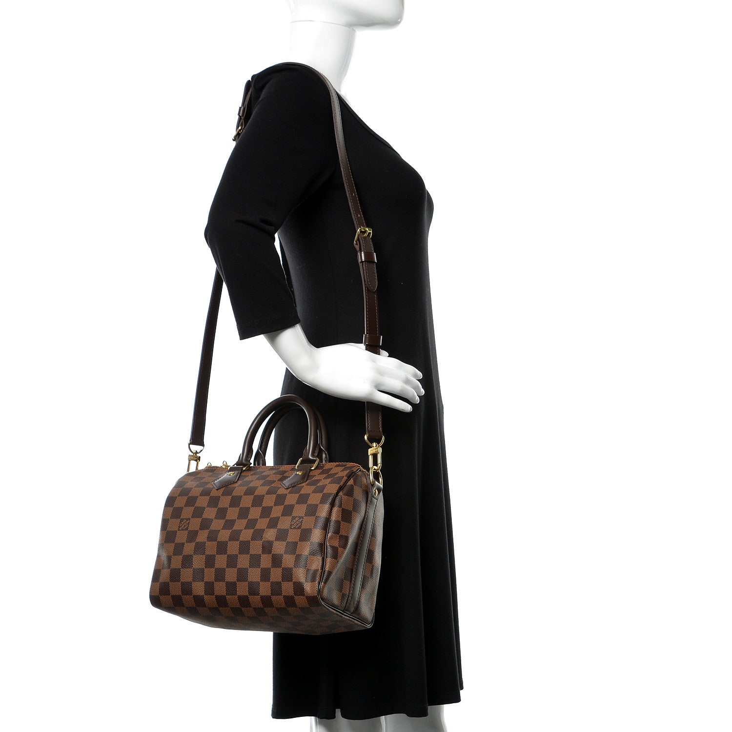 Louis Vuitton Damier Ebene Speedy Bandouliere 25 2 of 10