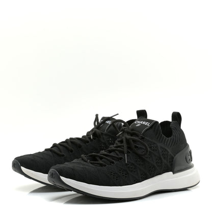 Chanel Fabric Logo Sneakers 39 Black 3 of 8