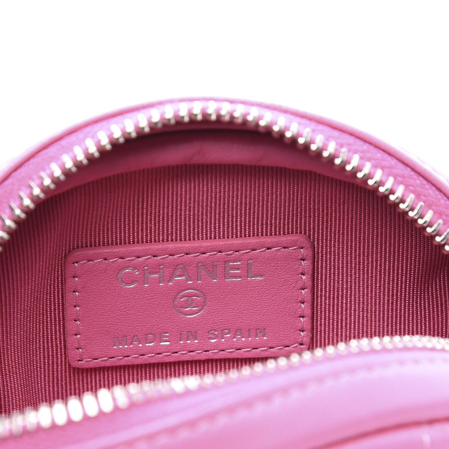 Chanel Lambskin Quilted Zip Around Classic Coin Purse Pink 5 of 9