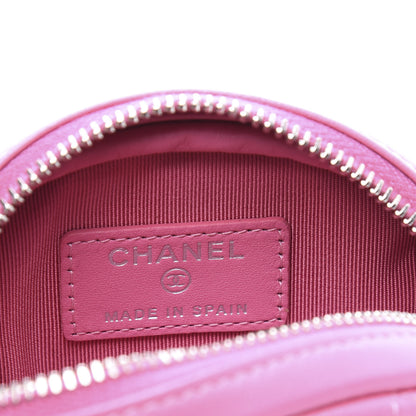 Chanel Lambskin Quilted Zip Around Classic Coin Purse Pink 5 of 9