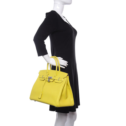 Hermes Epsom Birkin 35 Lime 2 of 11