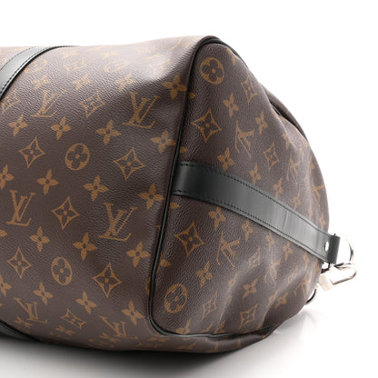 Louis Vuitton Monogram Macassar Keepall Bandouliere 45 14 of 21