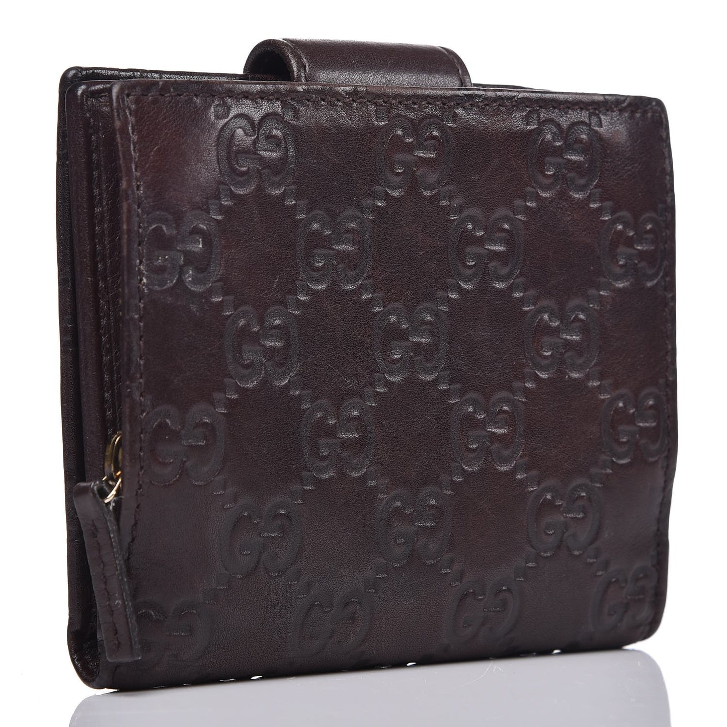 Guccissima D Ring Compact Wallet Brown