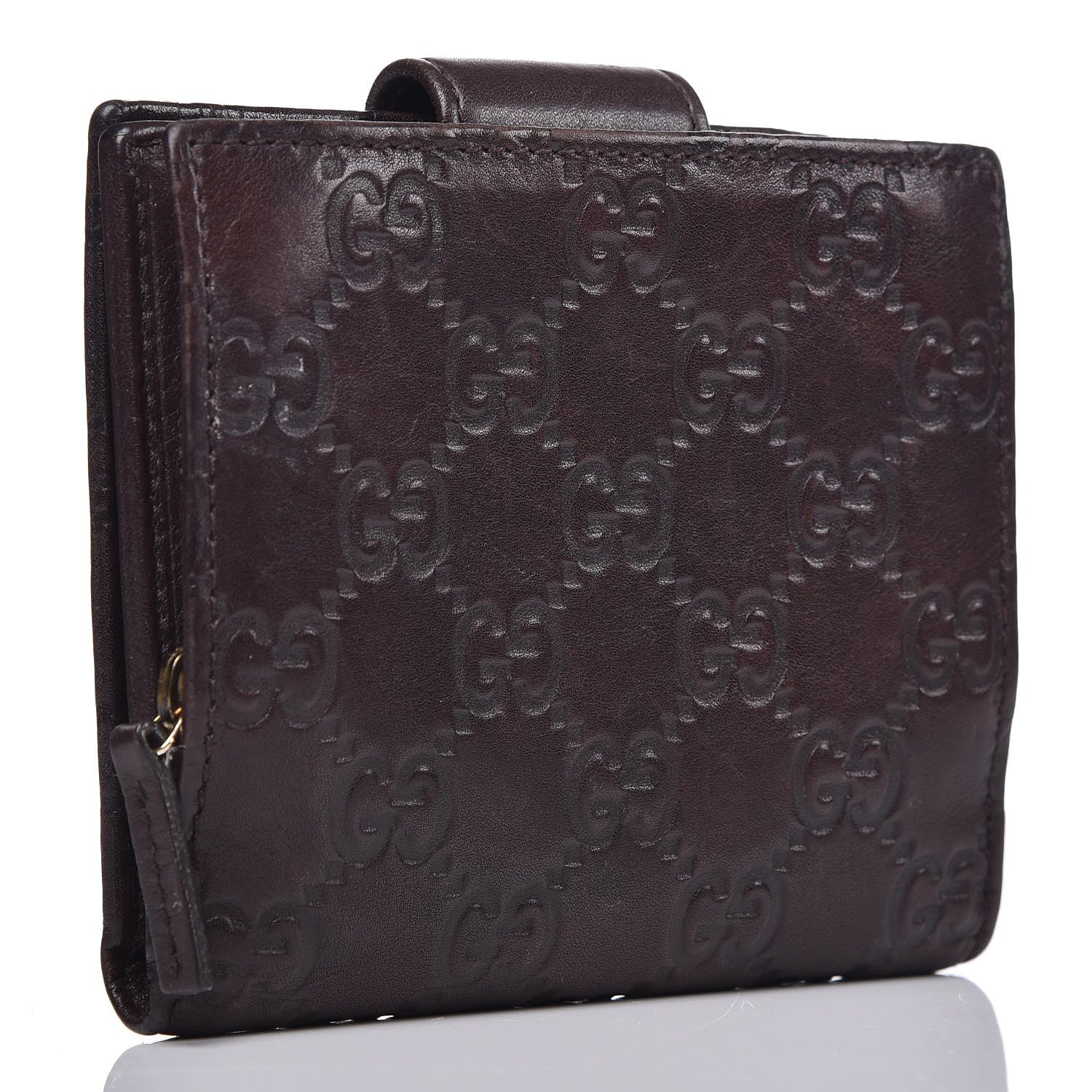 Gucci Guccissima D Ring Compact Wallet Brown 3 of 7