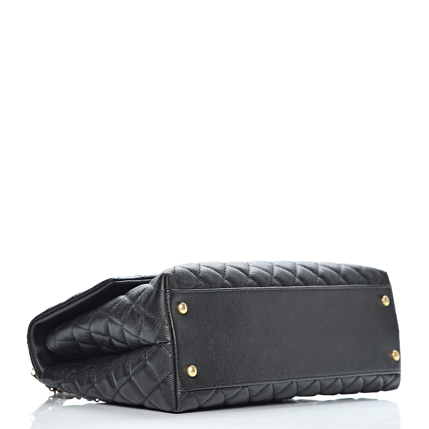 Chanel Caviar Lizard Quilted Medium Coco Handle Flap Black 4 of 10