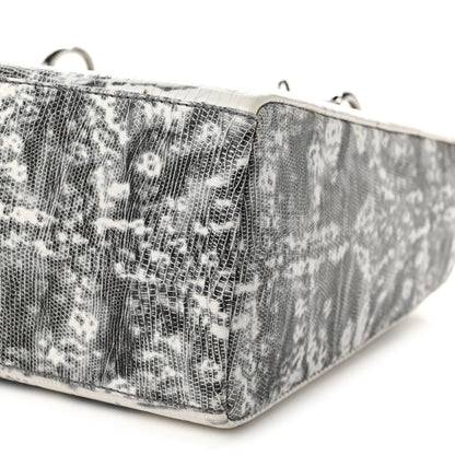 Christian Dior Lizard Medium Lady Dior White Black 10 of 13