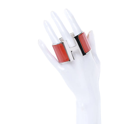Hermes Enamel Extra Wide Clic Clac H Bracelet PM Red 2 of 7