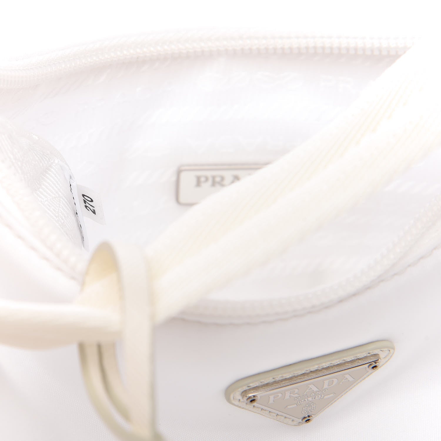 Prada Tessuto Nylon Mini Re-Edition 2000 Bag White 9 of 10