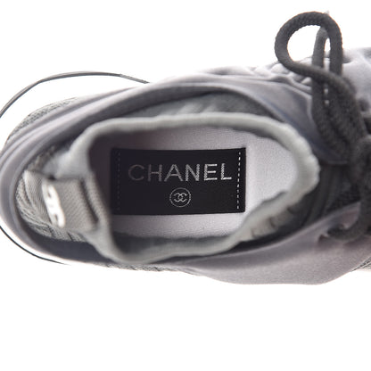 Chanel Stretch Fabric CC Sneakers 35 Grey 8 of 8