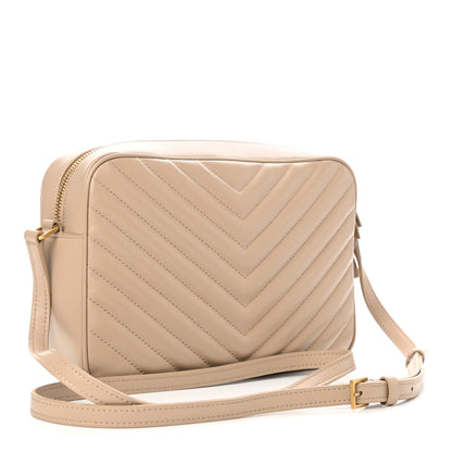 Saint Laurent Calfskin Matelasse Monogram Lou Camera Bag Dark Beige 3 of 10