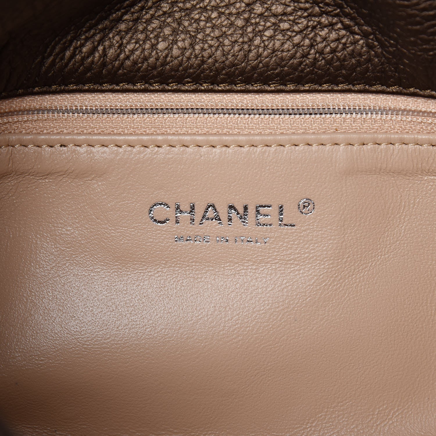 Chanel Metallic Deerskin Small Luxe Ligne Flap Bronze 6 of 9