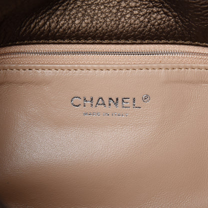 Chanel Metallic Deerskin Small Luxe Ligne Flap Bronze 6 of 9
