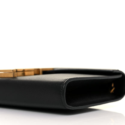 Saint Laurent Grain De Poudre Monogram Cassandra Chain Wallet Black 9 of 9